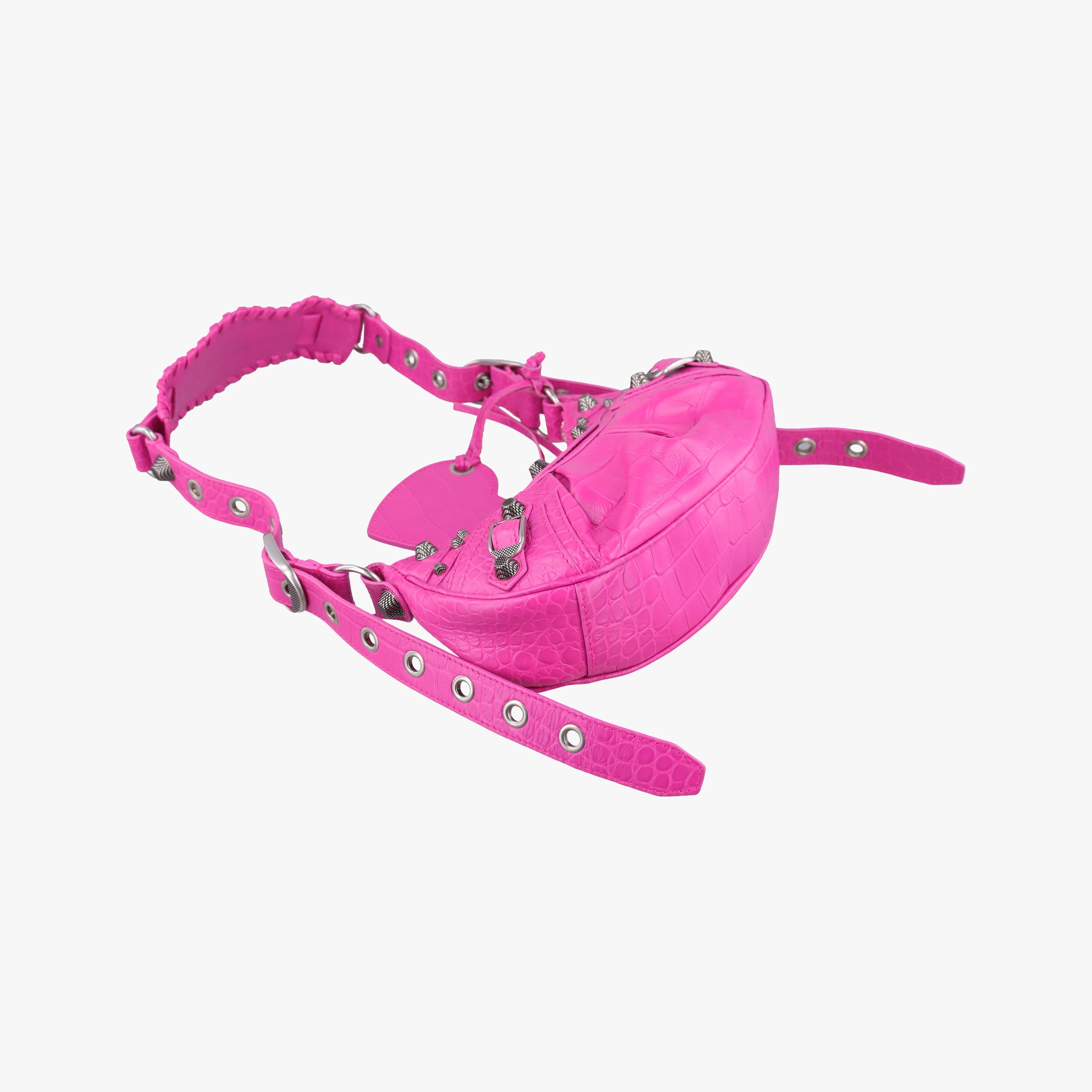 Pre-owned Balenciaga Le Cagole mini Rose Leather  shoulderbag | stylenewstar