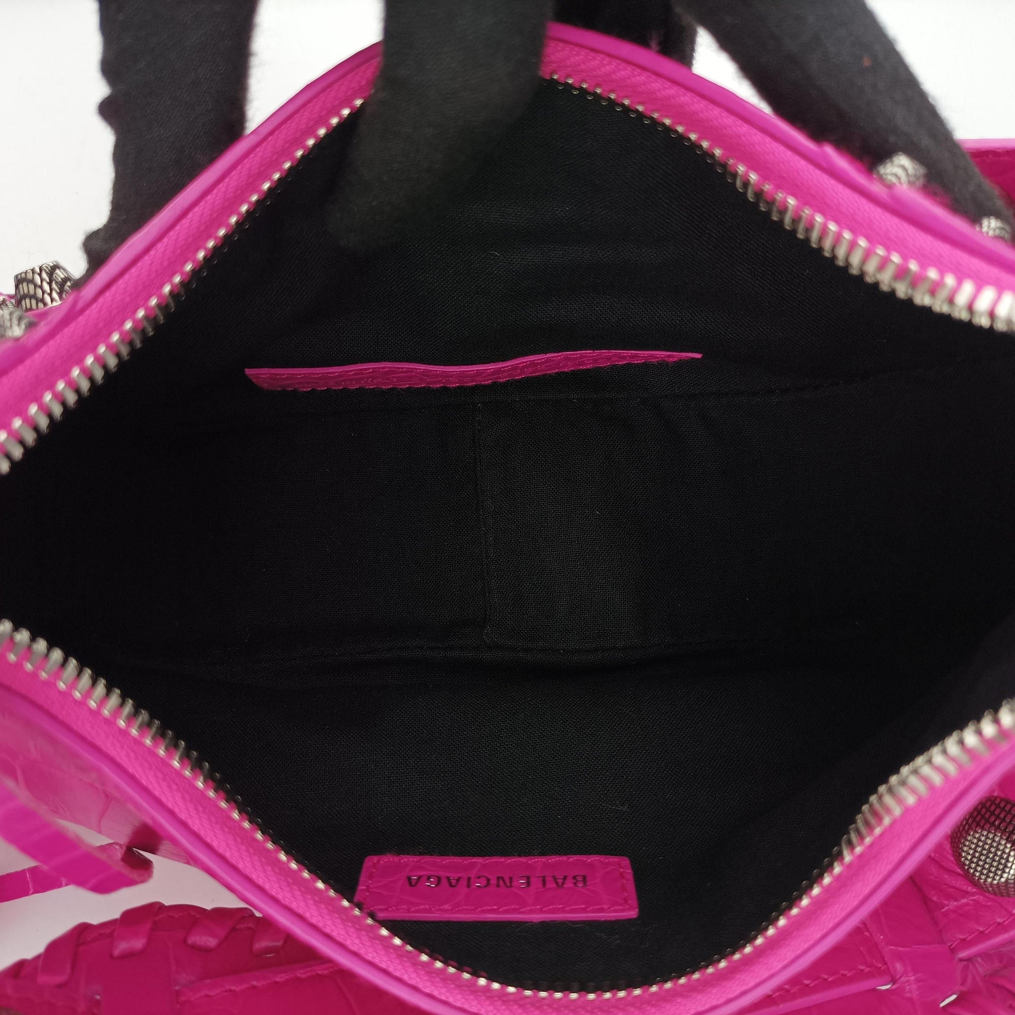 Pre-owned Balenciaga Le Cagole mini Rose Leather  shoulderbag | stylenewstar