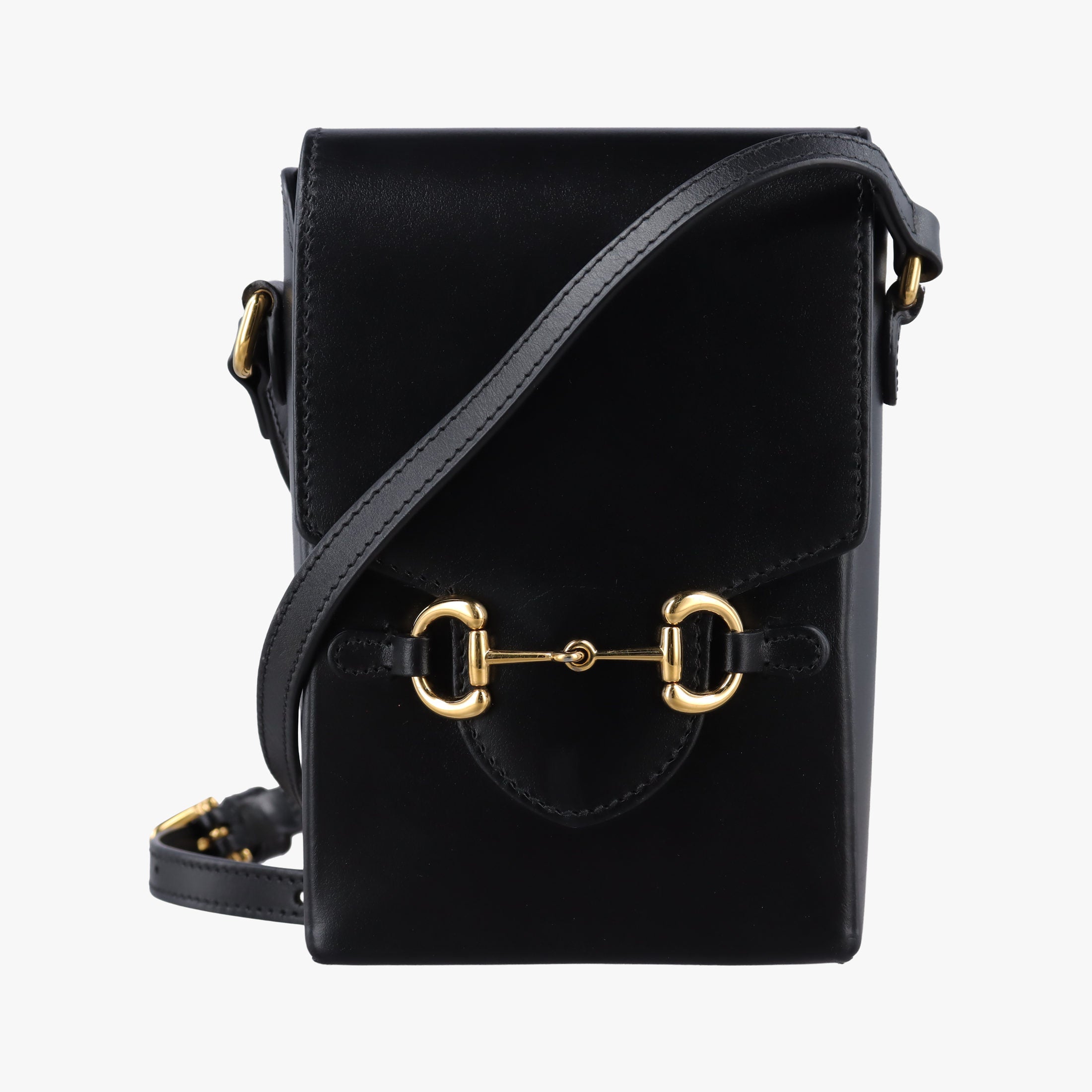 Secondhand Gucci Horsebit 1955 Black Leather 625615 shoulderbag | stylenewstar
