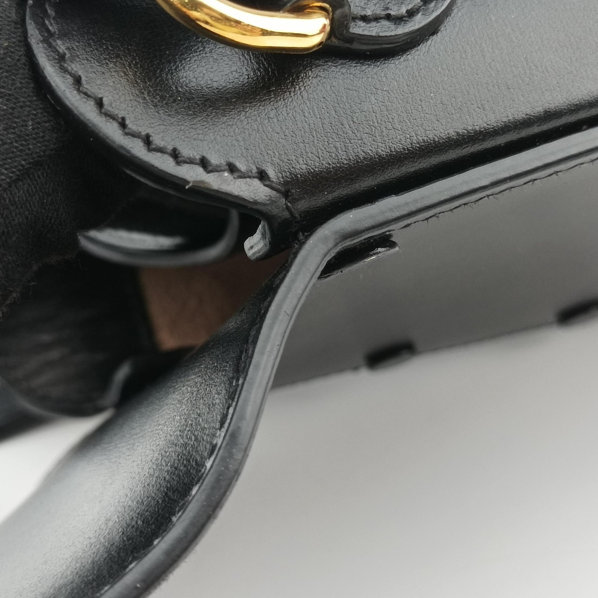 Secondhand Gucci Horsebit 1955 Black Leather 625615 shoulderbag | stylenewstar