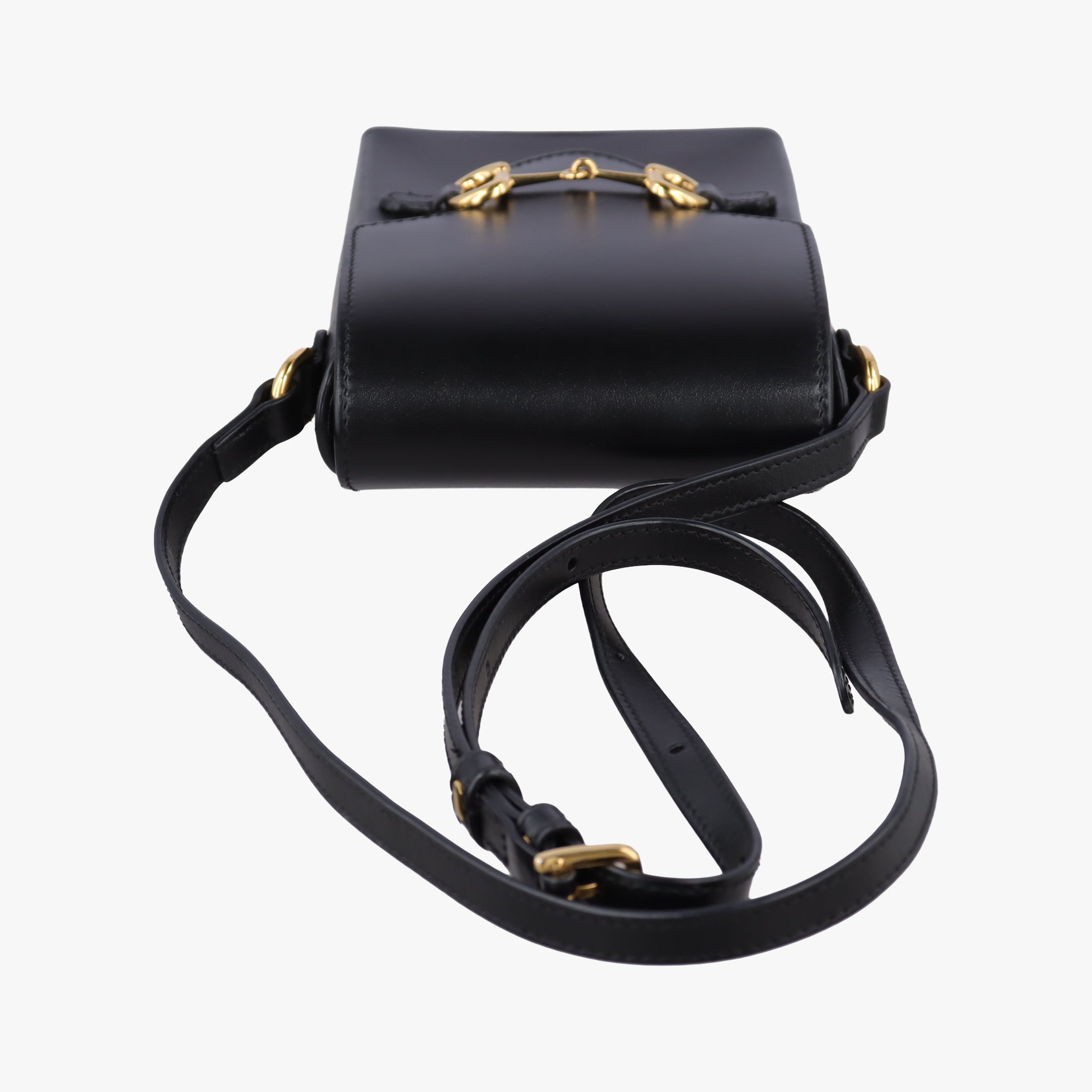Secondhand Gucci Horsebit 1955 Black Leather 625615 shoulderbag | stylenewstar