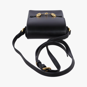 Secondhand Gucci Horsebit 1955 Black Leather 625615 shoulderbag | stylenewstar