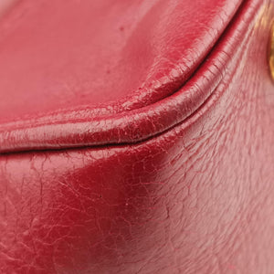Pre-owned Prada Vitello Shine Shopping Peonia Burgundy Leather BL0821 shoulderbag | stylenewstar