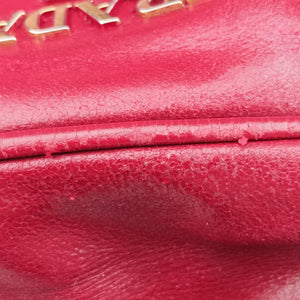 Pre-owned Prada Vitello Shine Shopping Peonia Burgundy Leather BL0821 shoulderbag | stylenewstar