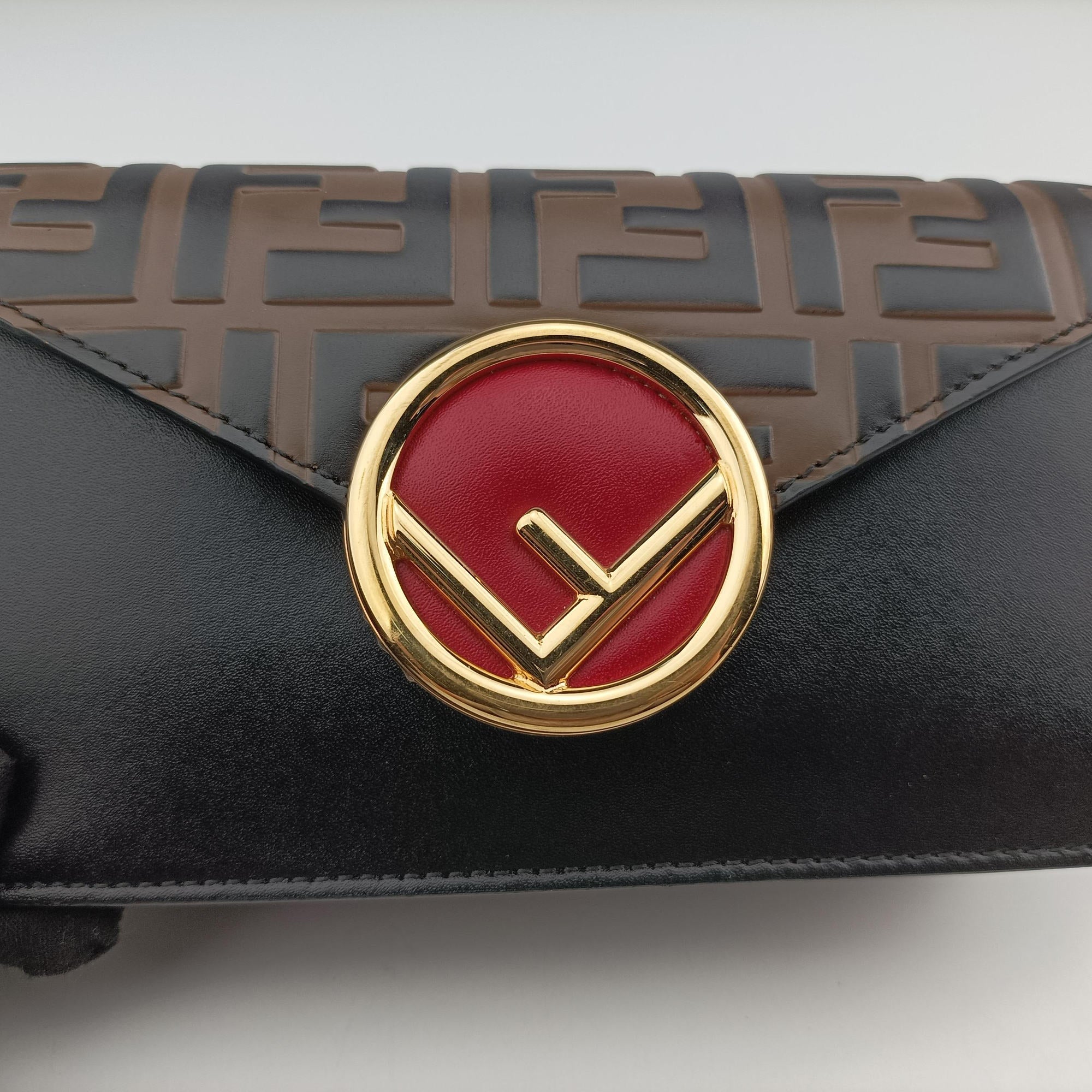 Pre-owned Fendi F is Brown Leather 8BM005 bum bag/waist bag | stylenewstar