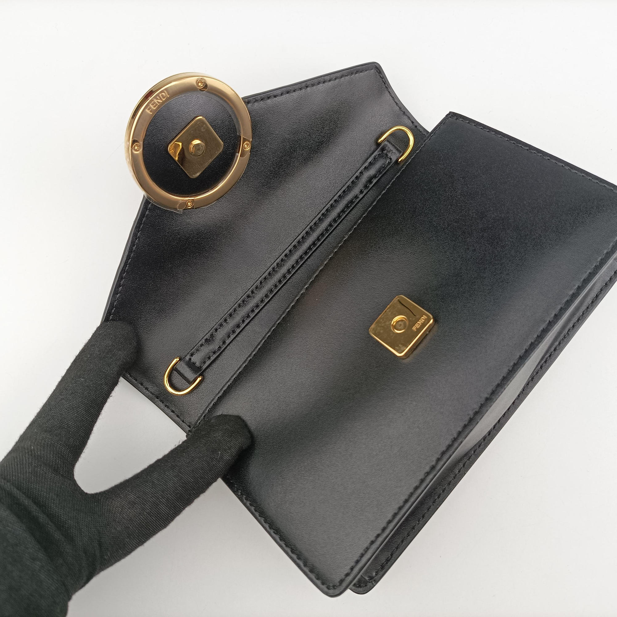 Pre-owned Fendi F is Brown Leather 8BM005 bum bag/waist bag | stylenewstar