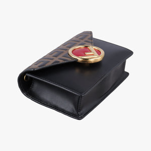 Pre-owned Fendi F is Brown Leather 8BM005 bum bag/waist bag | stylenewstar