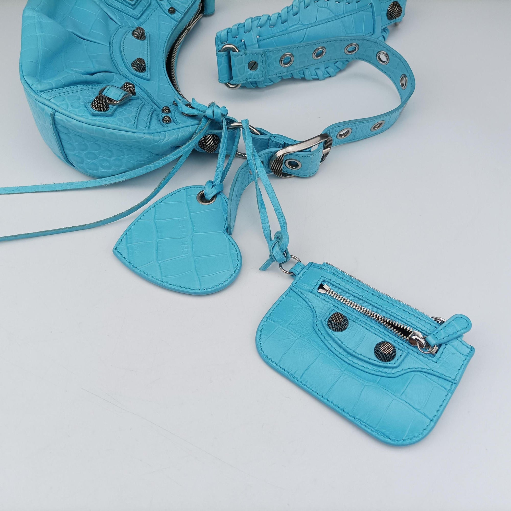 Vintage Balenciaga Le Cagole mini Blue fabric  shoulderbag | stylenewstar