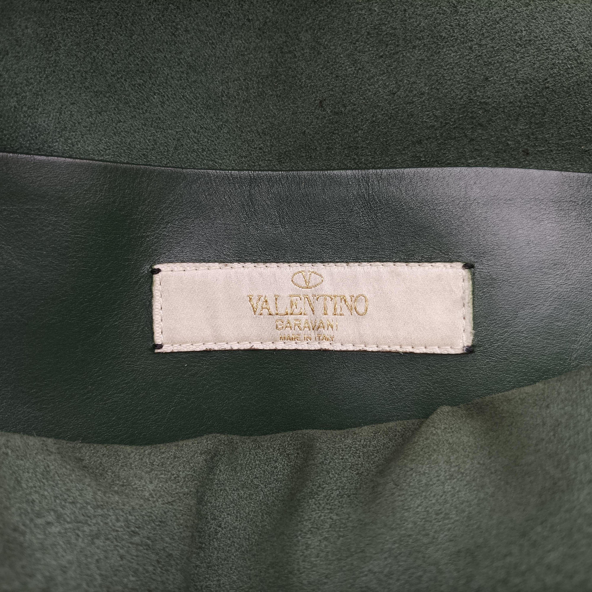 Pre-owned Valentino Rockstud Green Leather  backpack/rucksack | stylenewstar