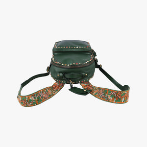 Pre-owned Valentino Rockstud Green Leather  backpack/rucksack | stylenewstar