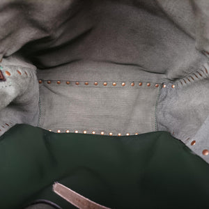 Pre-owned Valentino Rockstud Green Leather  backpack/rucksack | stylenewstar