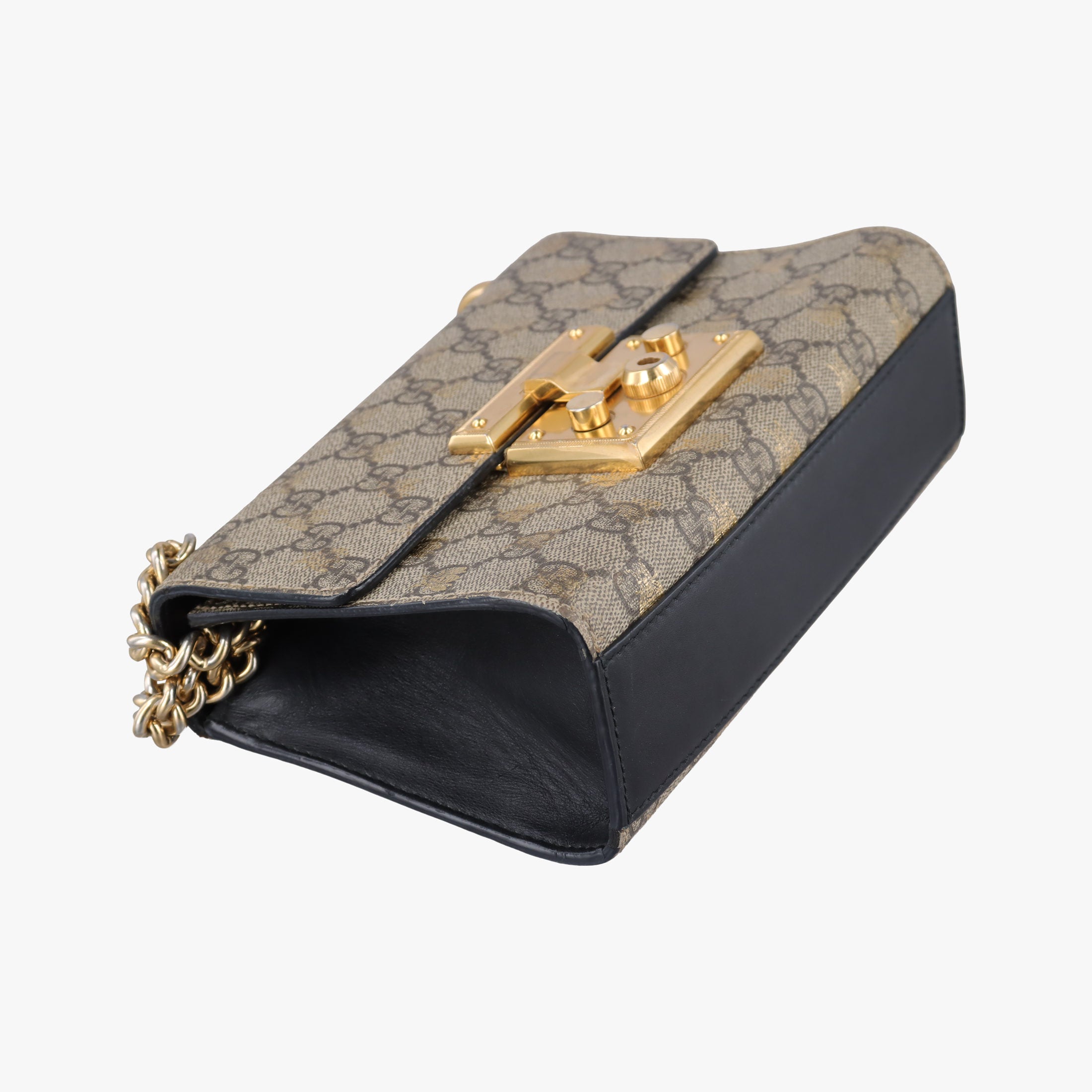 Pre-owned Gucci Padlock Brown PVC coated canvas 409487 shoulderbag | stylenewstar