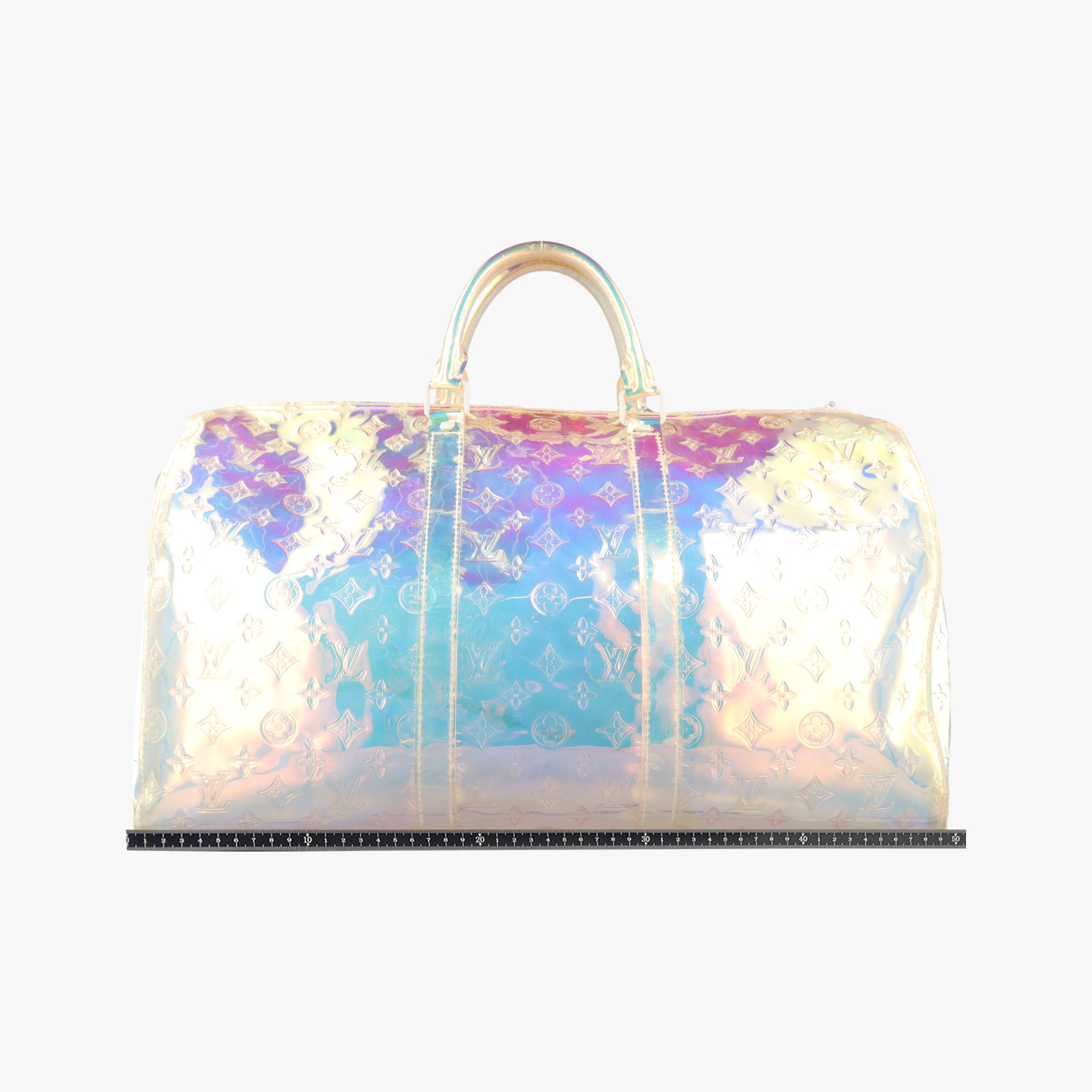 Pre-owned Louis Vuitton Keepall Bandouliere 50 aurora Monogram Prism M53271 handbag | stylenewstar