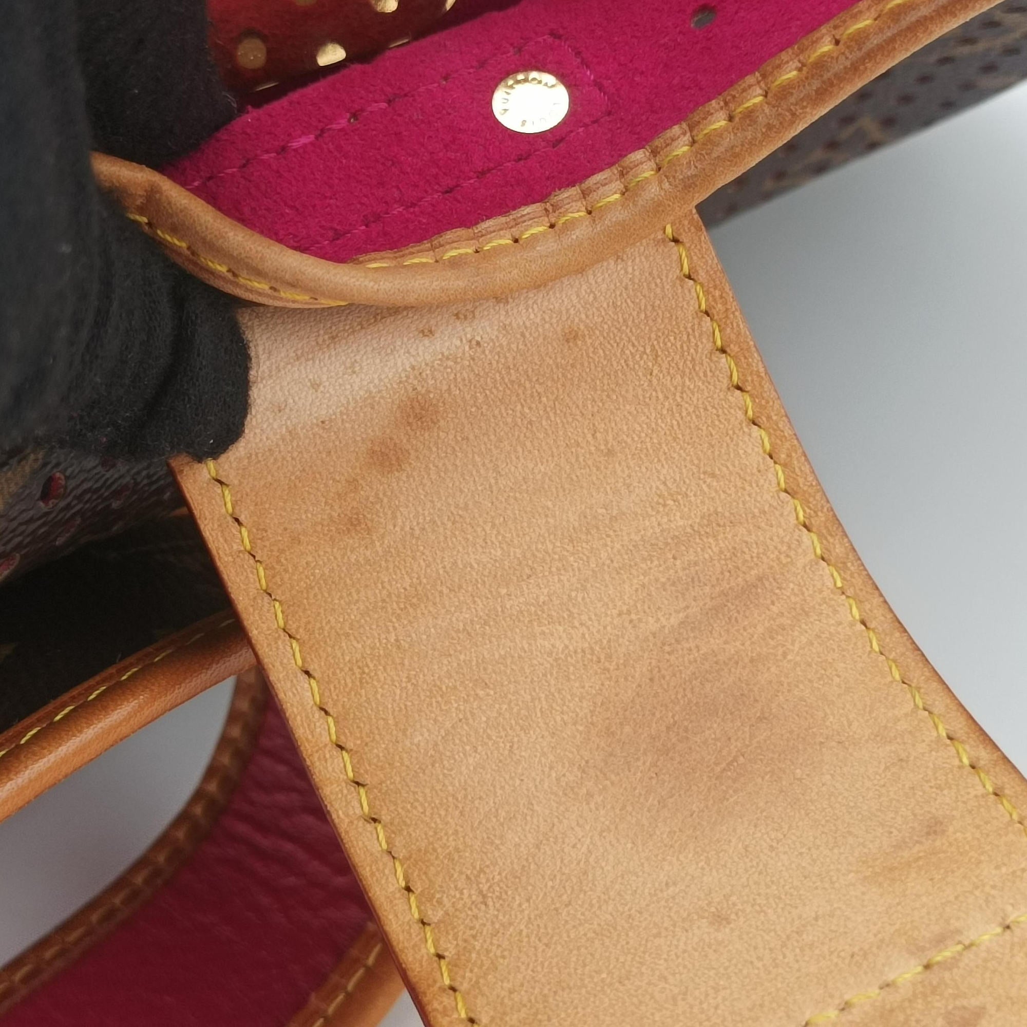 Vintage Louis Vuitton Musette brown×FUCHSIA Monogram Perforated M95172 shoulderbag | stylenewstar