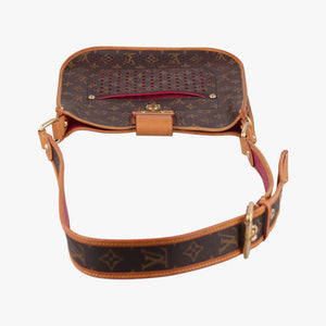 Vintage Louis Vuitton Musette brown×FUCHSIA Monogram Perforated M95172 shoulderbag | stylenewstar