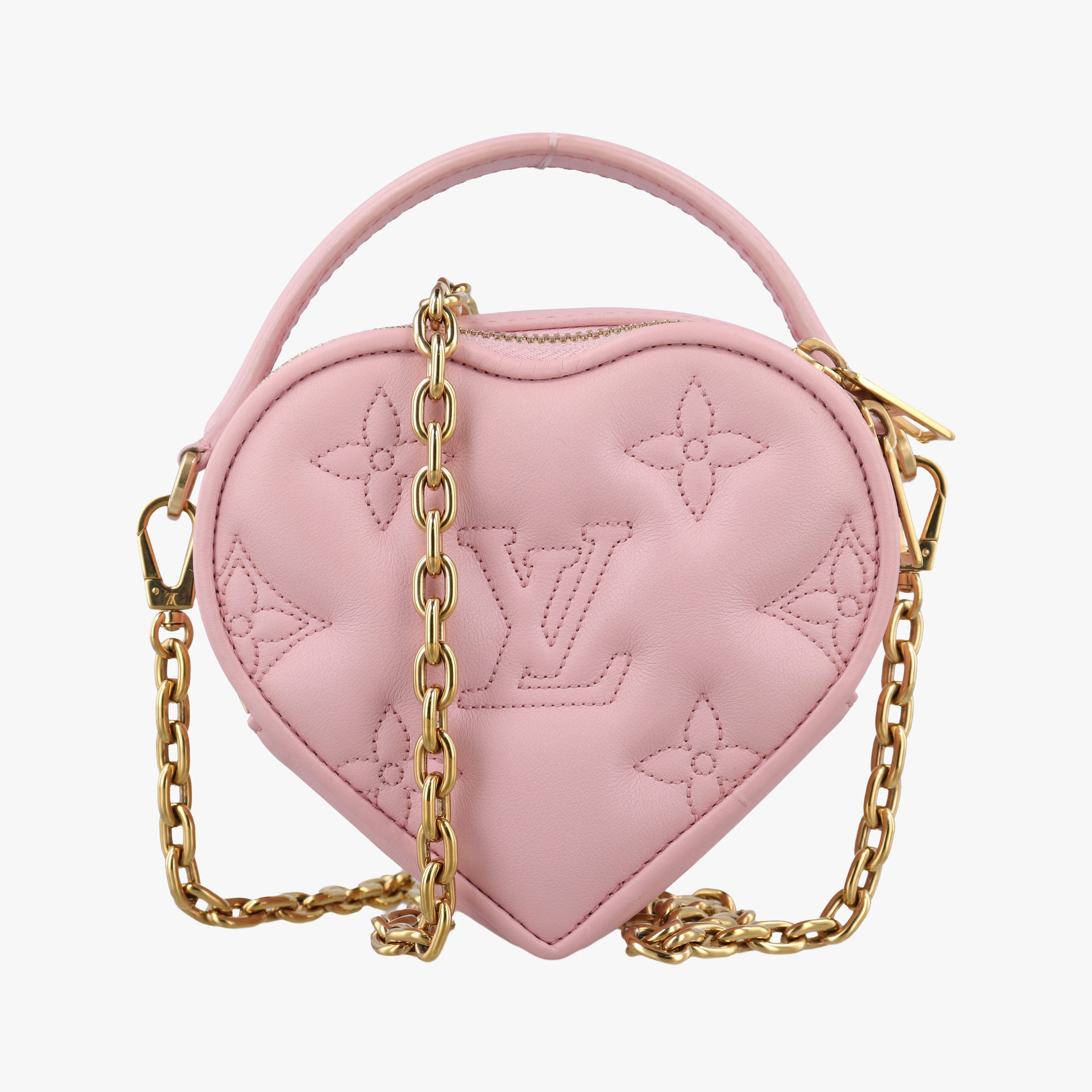 Pre-owned Louis Vuitton Pop My Heart Pouch pink Leather M82526 shoulderbag | stylenewstar