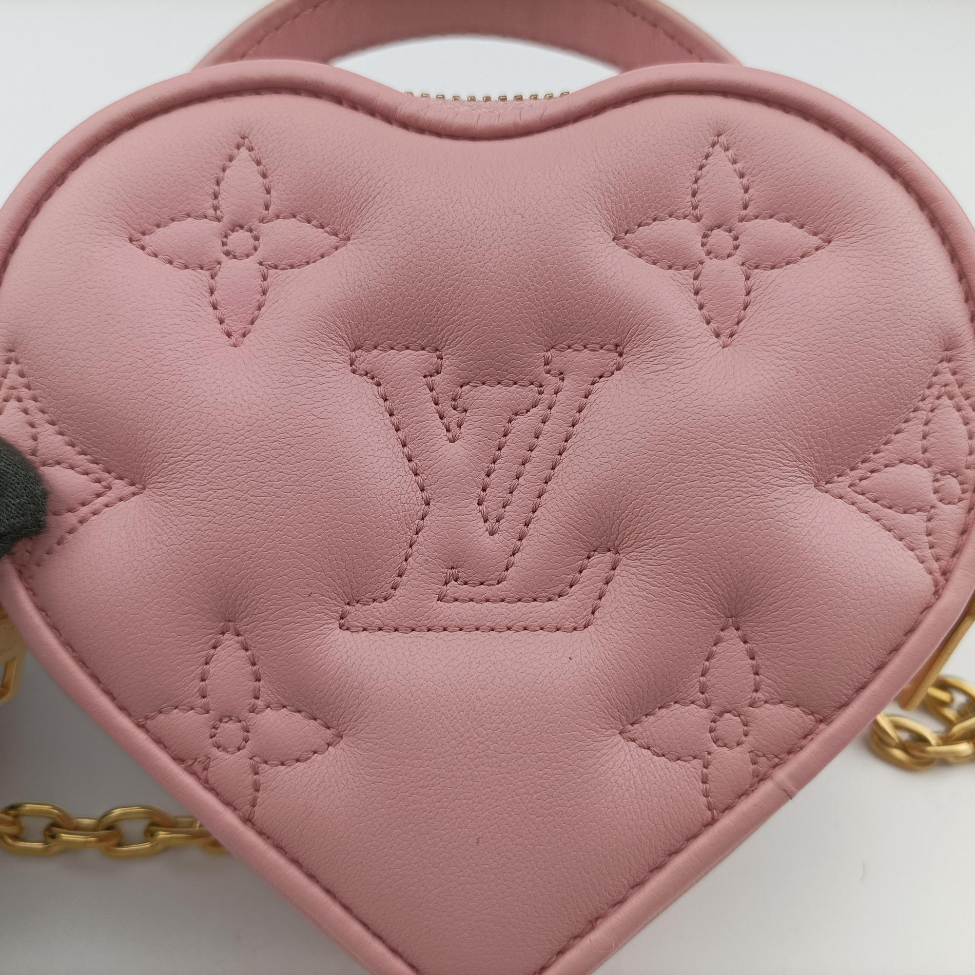 Pre-owned Louis Vuitton Pop My Heart Pouch pink Leather M82526 shoulderbag | stylenewstar