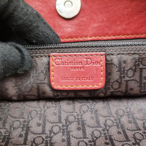 Secondhand Christian Dior Gaucho Burgundy Leather  handbag | stylenewstar