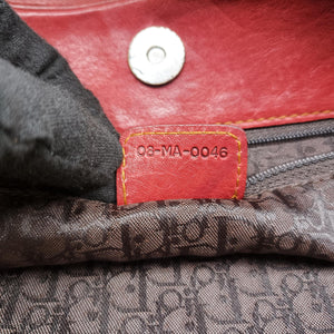 Secondhand Christian Dior Gaucho Burgundy Leather  handbag | stylenewstar