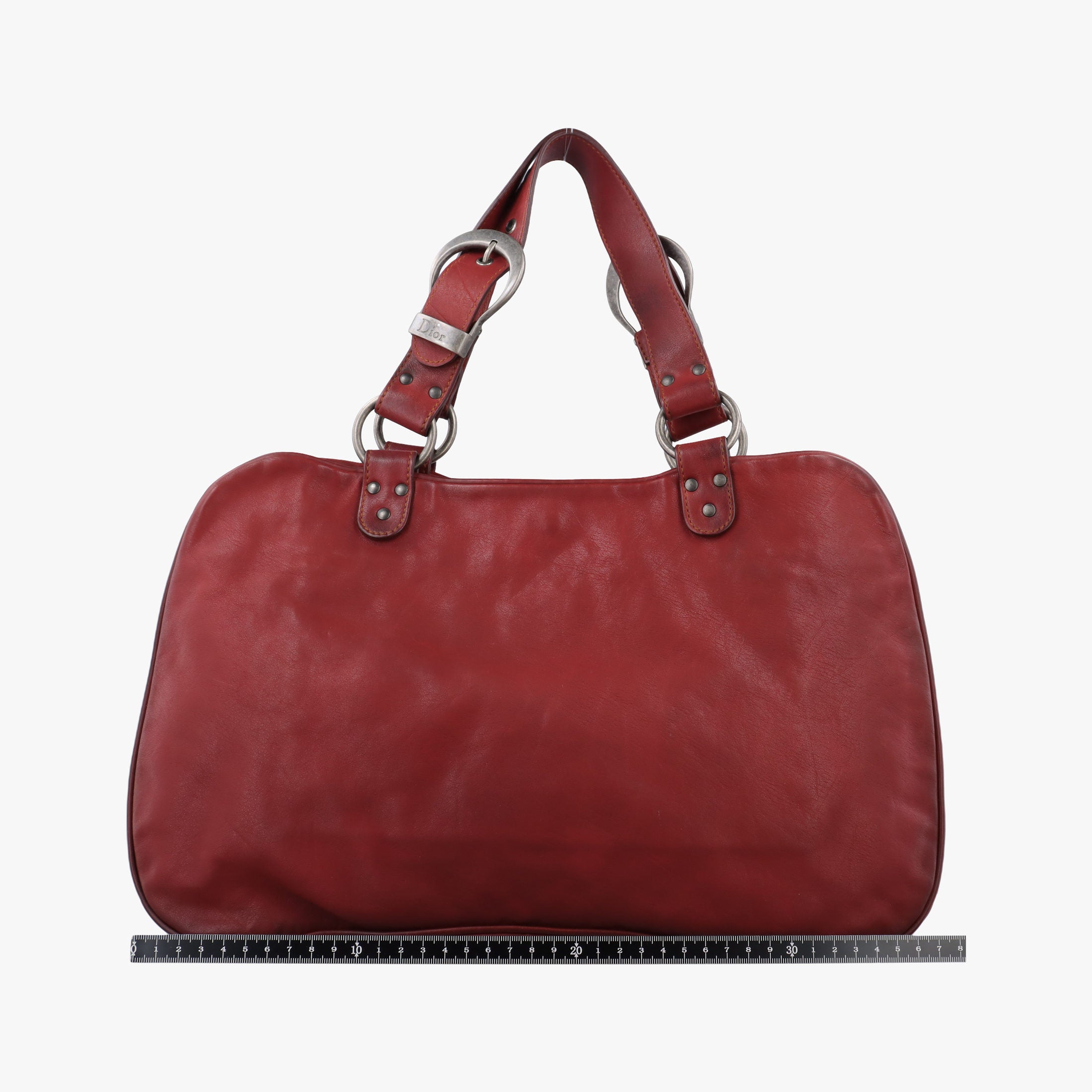 Secondhand Christian Dior Gaucho Burgundy Leather  handbag | stylenewstar