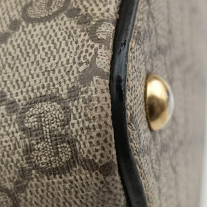 Pre-owned Gucci GG SUPREME Beige×Pink×Red PVC coated canvas × leather 409534 shoulderbag | stylenewstar