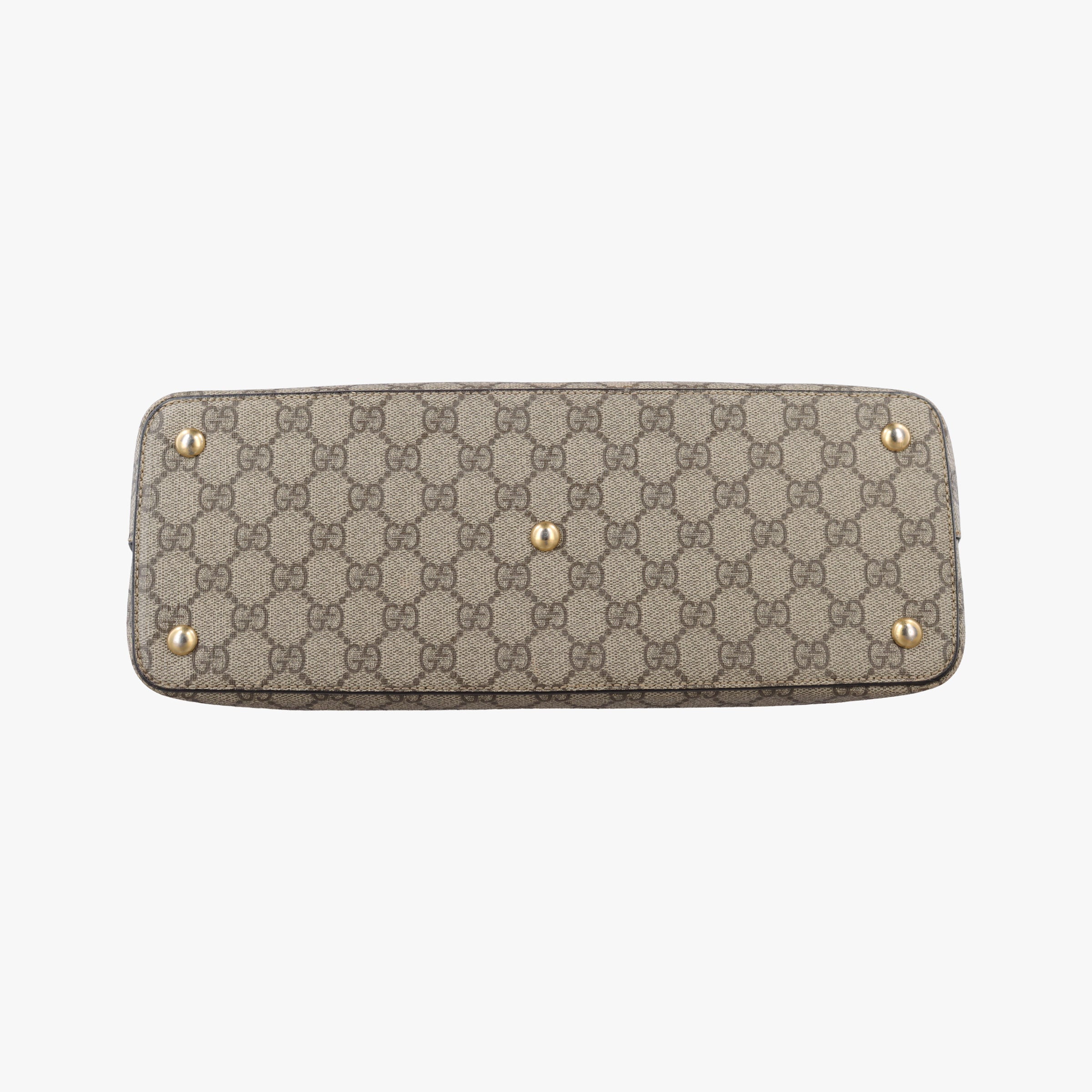 Pre-owned Gucci GG SUPREME Beige×Pink×Red PVC coated canvas × leather 409534 shoulderbag | stylenewstar