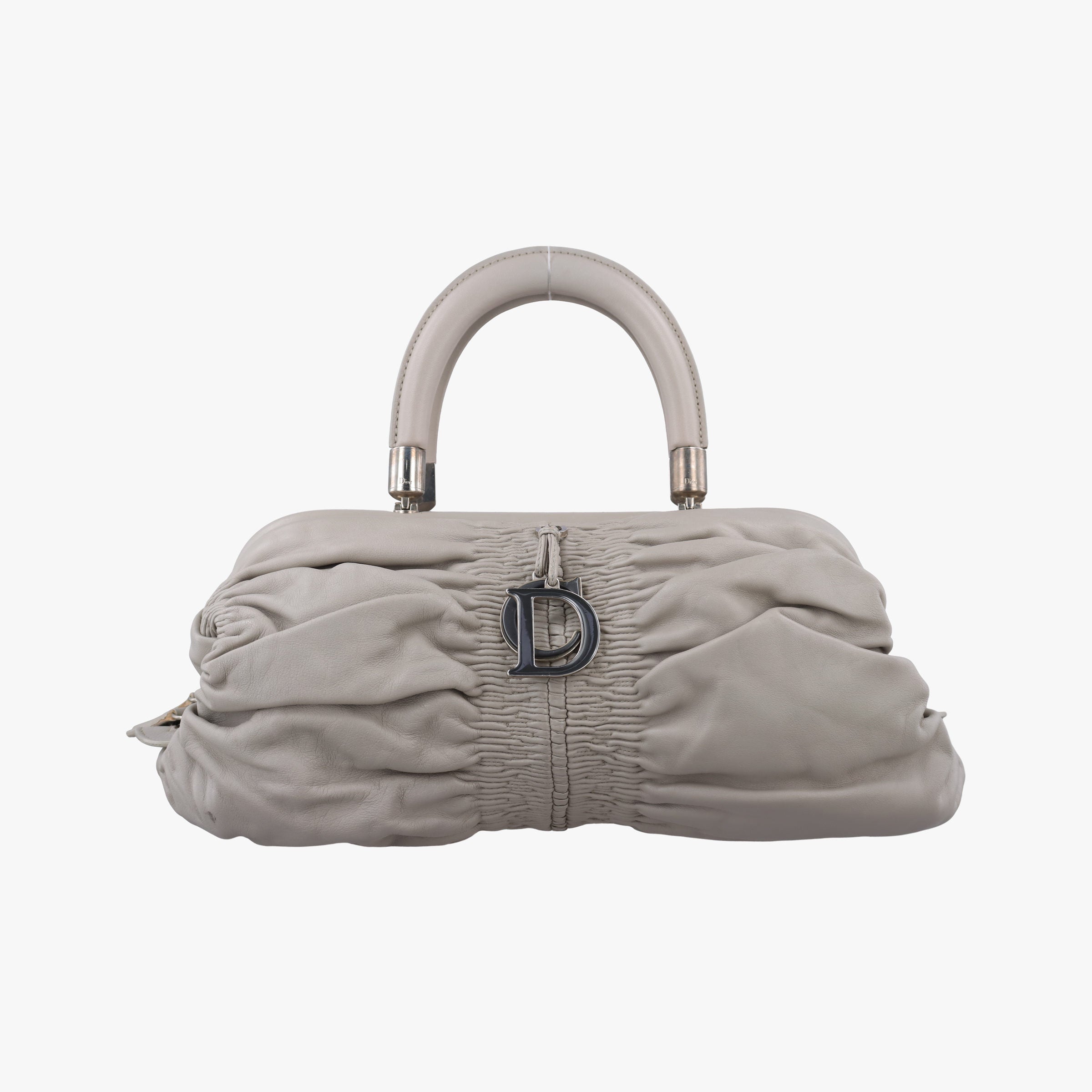 Pre-owned Christian Dior Karenina Grey lambskin  handbag | stylenewstar