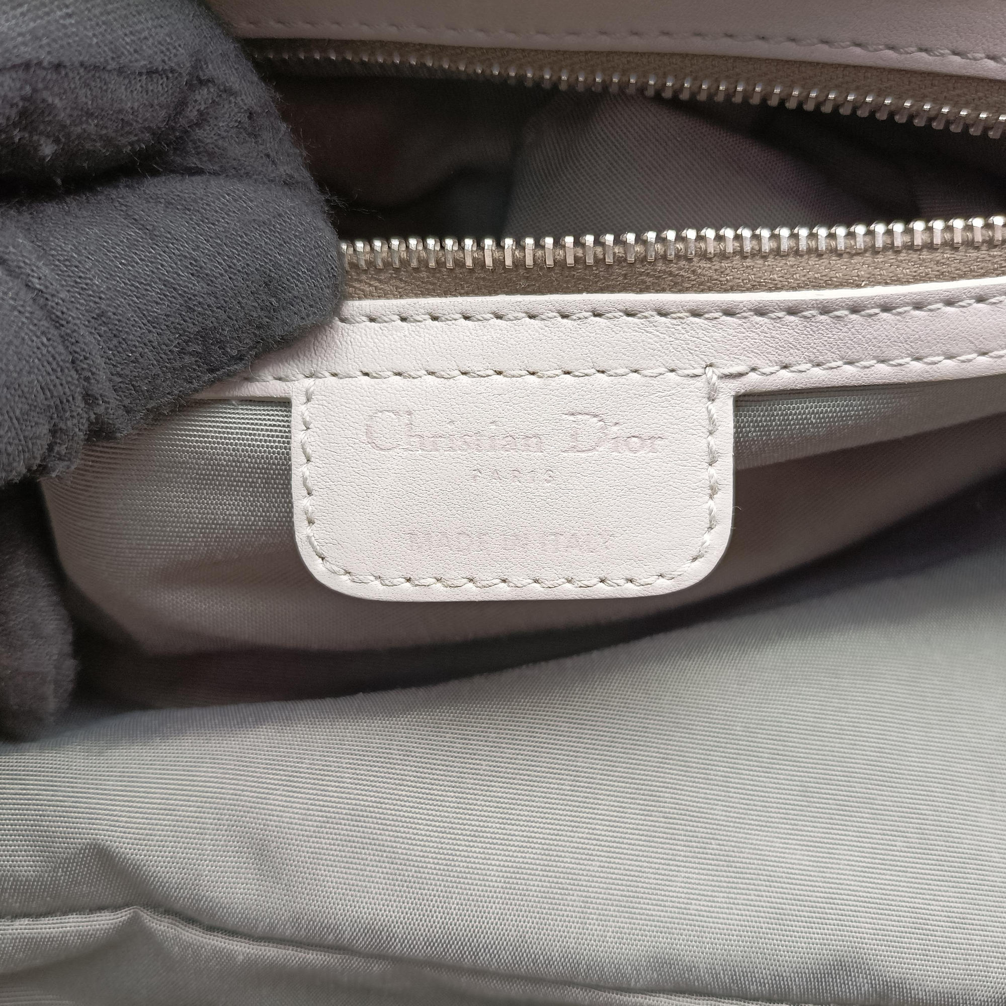 Pre-owned Christian Dior Karenina Grey lambskin  handbag | stylenewstar