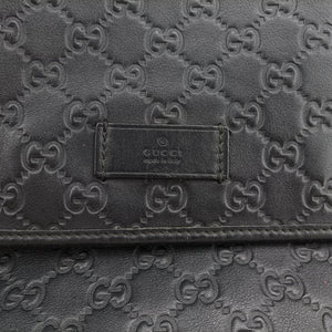 Vintage Gucci Guccissima Messenger Black Leather 223665 shoulderbag | stylenewstar