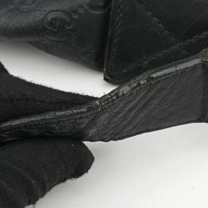 Vintage Gucci Guccissima Messenger Black Leather 223665 shoulderbag | stylenewstar