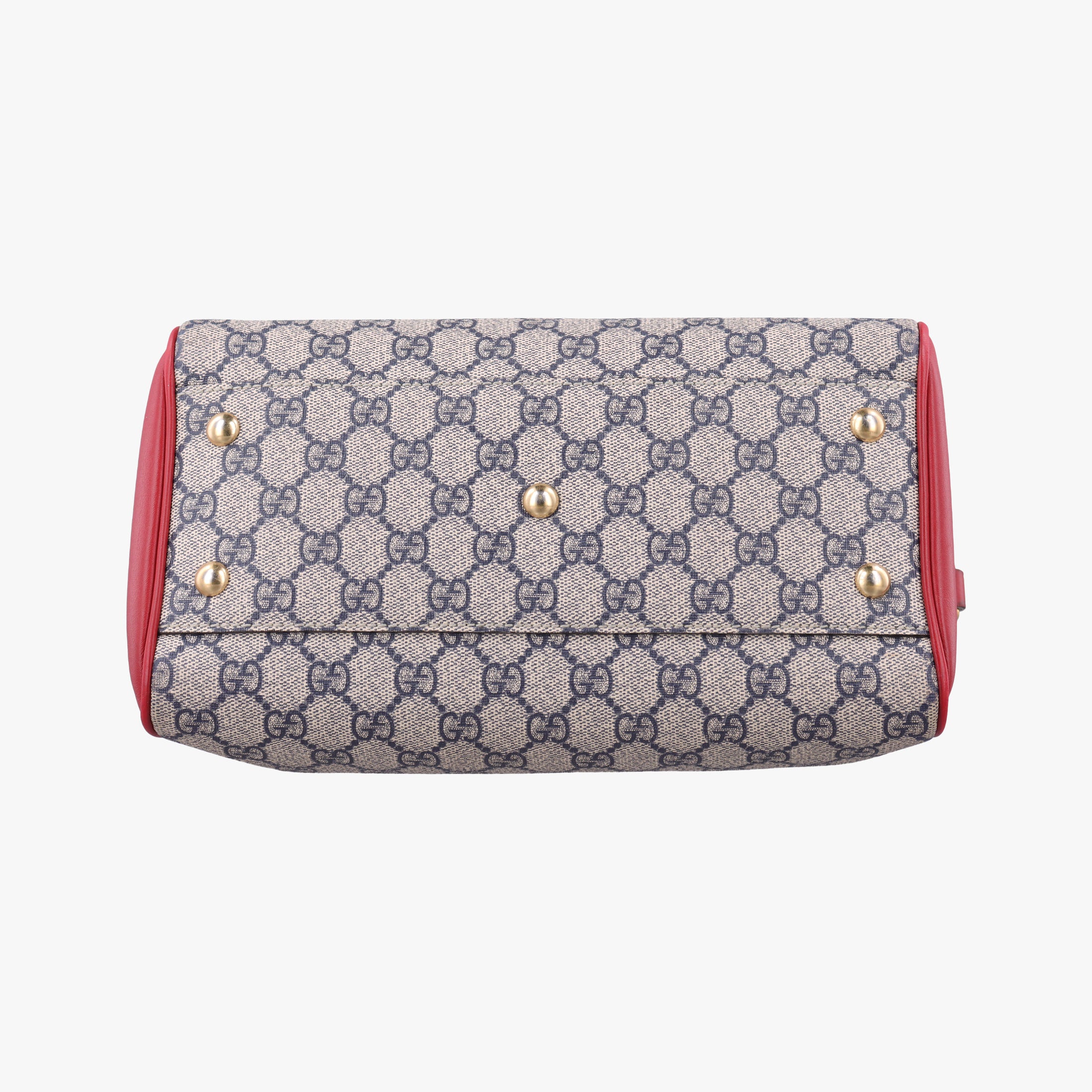 Secondhand Gucci GG SUPREME Beige x Red x Navy PVC coated canvas×Leather 409529 shoulderbag | stylenewstar