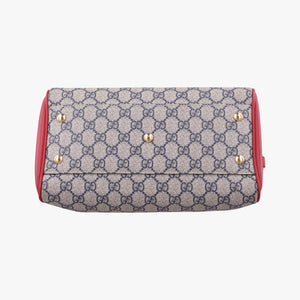 Secondhand Gucci GG SUPREME Beige x Red x Navy PVC coated canvas×Leather 409529 shoulderbag | stylenewstar