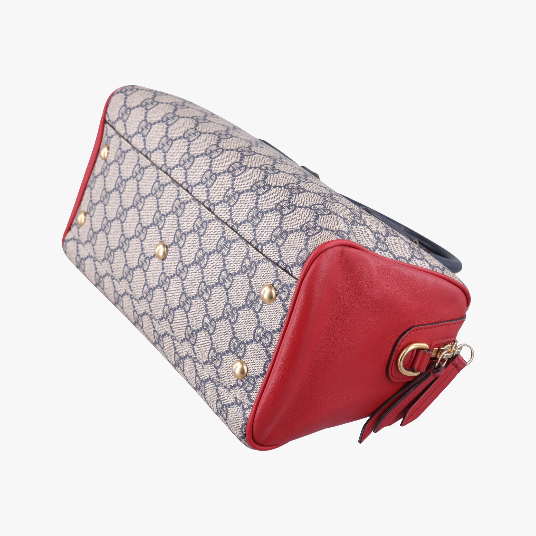 Secondhand Gucci GG SUPREME Beige x Red x Navy PVC coated canvas×Leather 409529 shoulderbag | stylenewstar