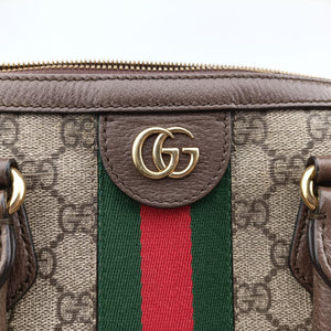 Pre-owned Gucci Ophidia GG Small Brown PVC coated canvas×Leather 524532 shoulderbag | stylenewstar