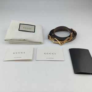 Pre-owned Gucci Ophidia GG Small Brown PVC coated canvas×Leather 524532 shoulderbag | stylenewstar