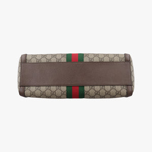 Pre-owned Gucci Ophidia GG Small Brown PVC coated canvas×Leather 524532 shoulderbag | stylenewstar