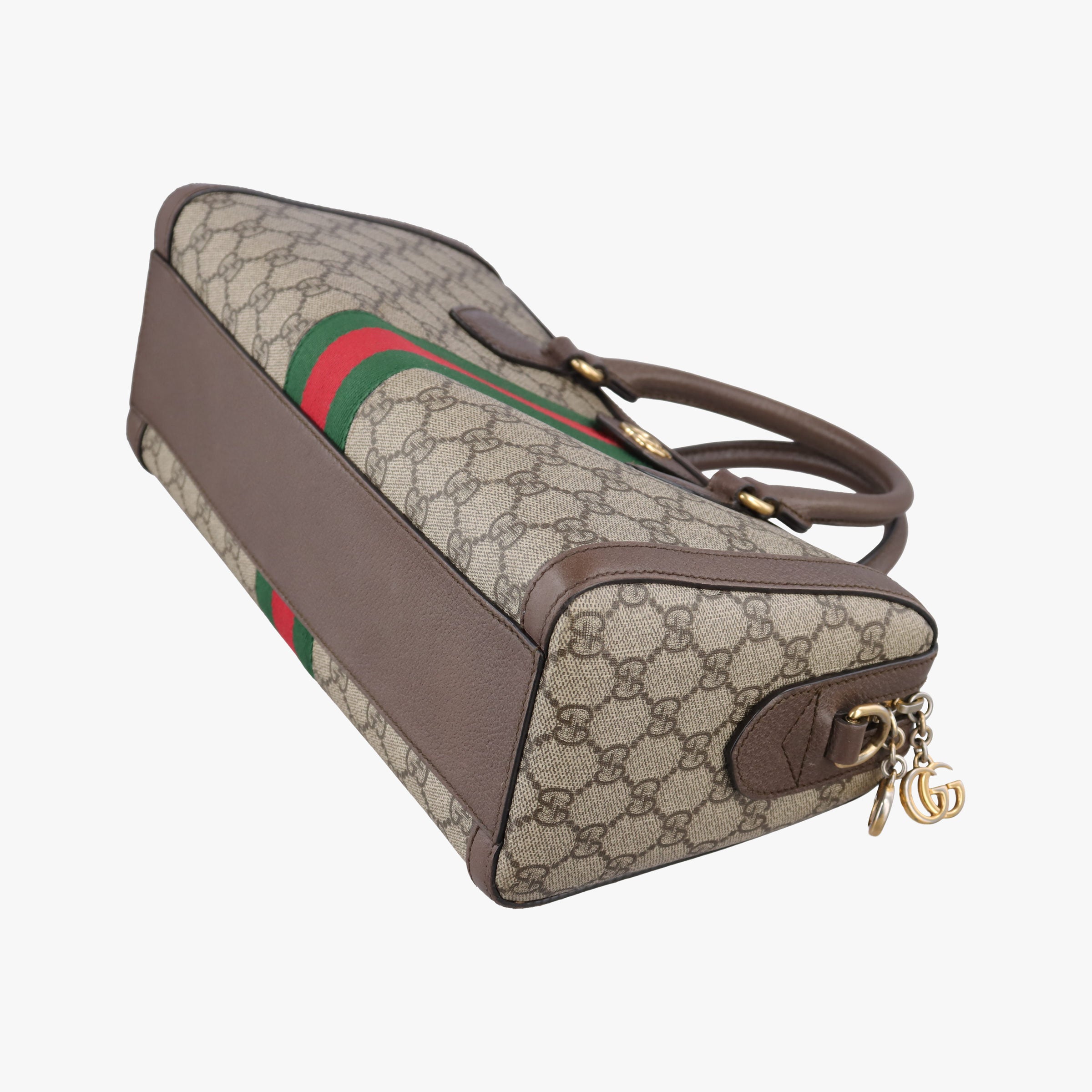 Pre-owned Gucci Ophidia GG Small Brown PVC coated canvas×Leather 524532 shoulderbag | stylenewstar