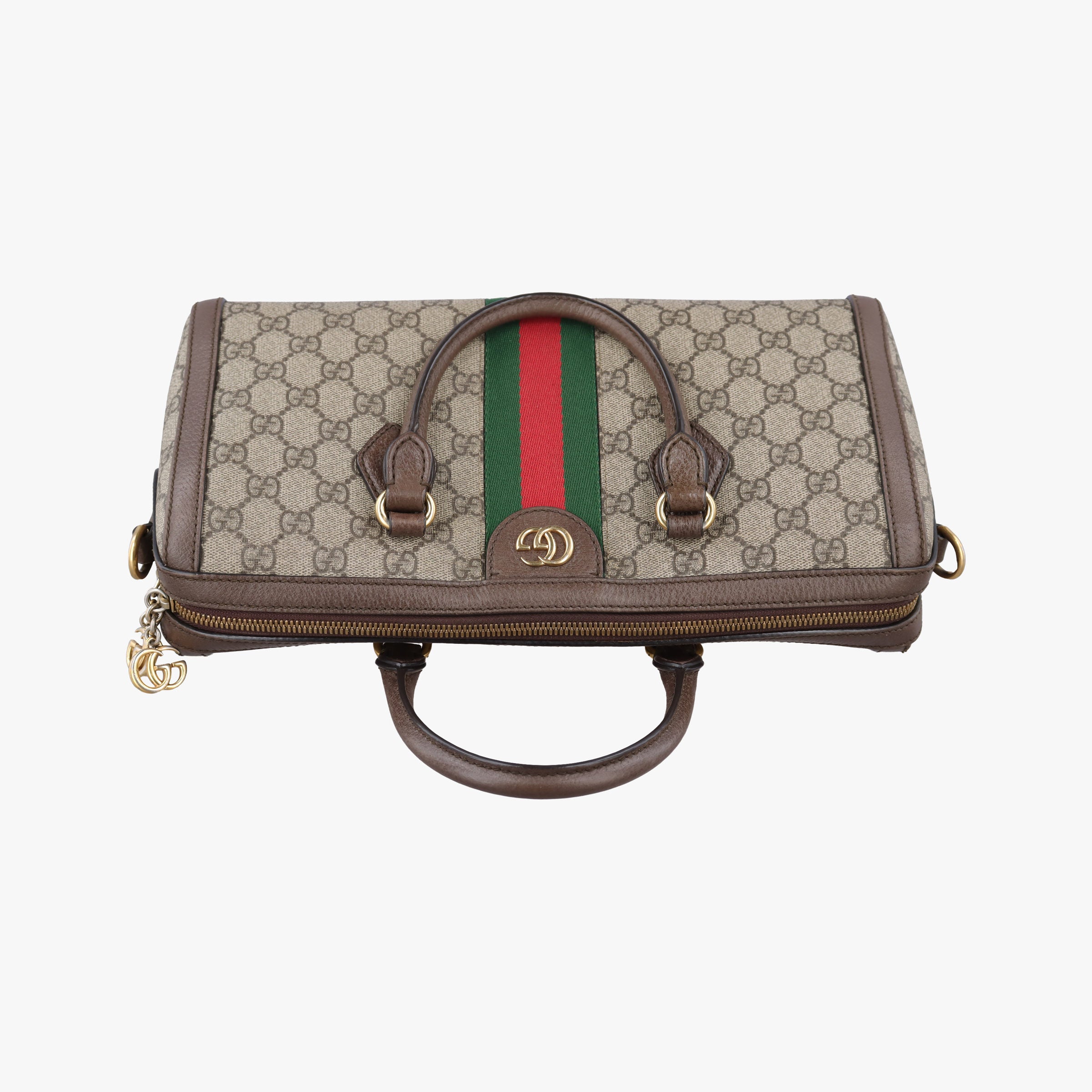 Pre-owned Gucci Ophidia GG Small Brown PVC coated canvas×Leather 524532 shoulderbag | stylenewstar