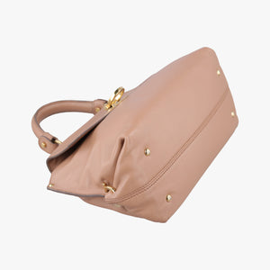 Pre-owned Ferragamo Sofia Beige Leather  shoulderbag | stylenewstar
