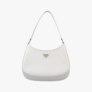 Pre-owned Prada Cleo White Brushed leather 1BC499 shoulderbag | stylenewstar