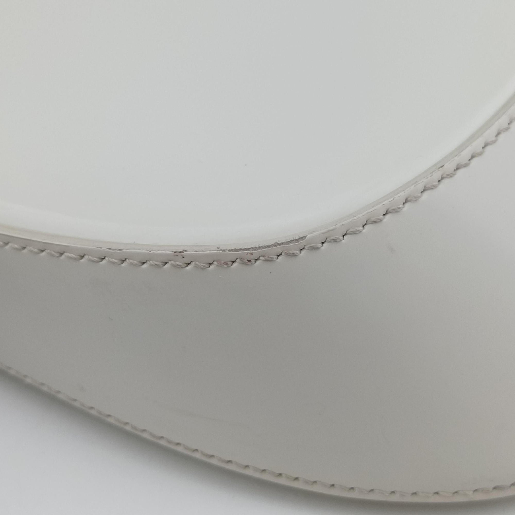 Pre-owned Prada Cleo White Brushed leather 1BC499 shoulderbag | stylenewstar
