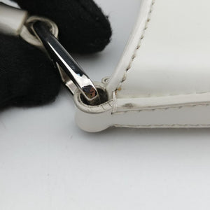 Pre-owned Prada Cleo White Brushed leather 1BC499 shoulderbag | stylenewstar
