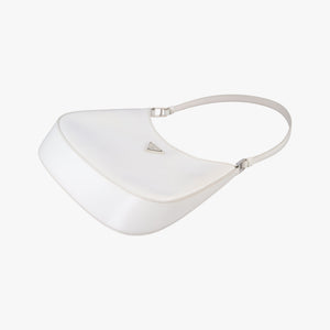 Pre-owned Prada Cleo White Brushed leather 1BC499 shoulderbag | stylenewstar