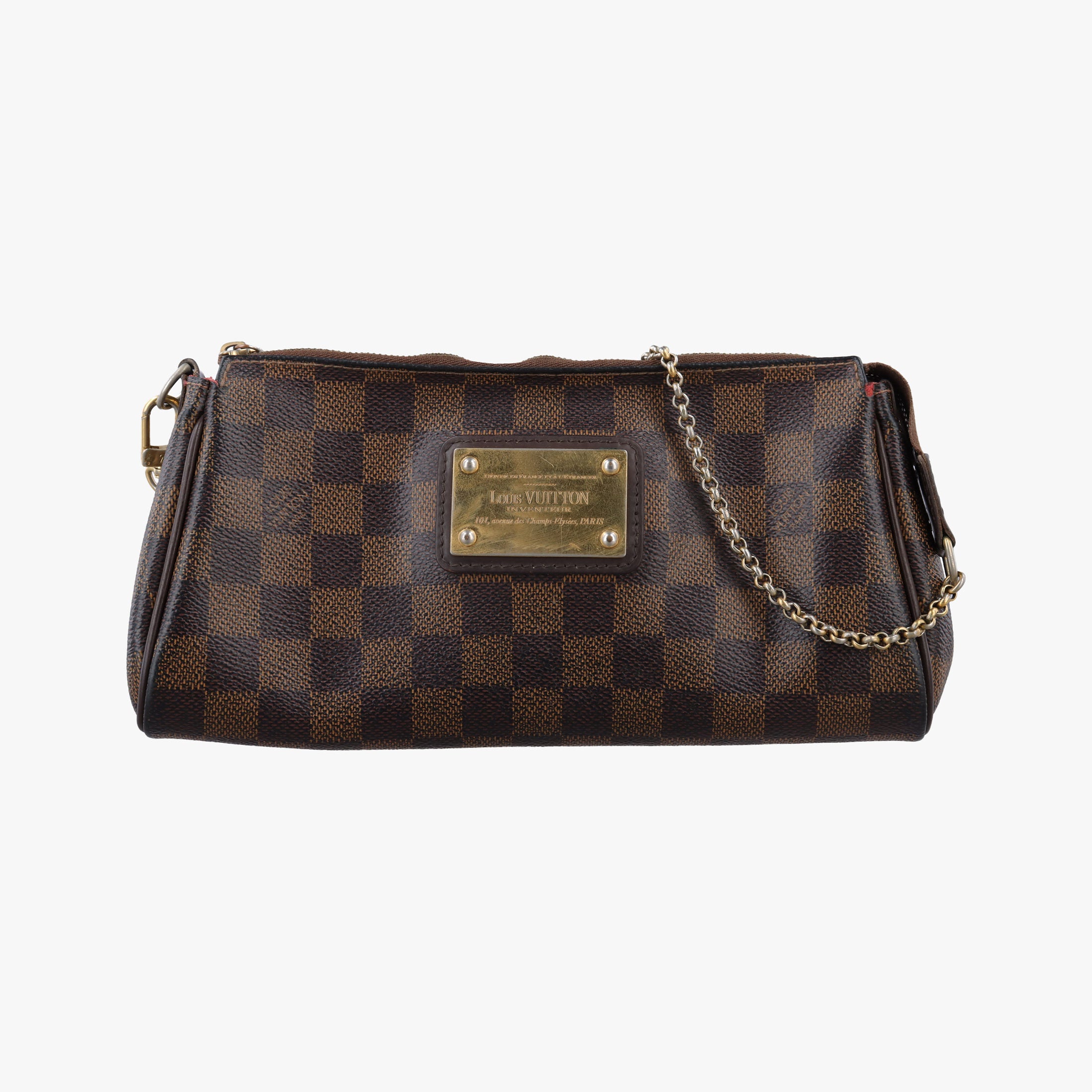 Pre-owned Louis Vuitton EVA EBENE Damier Canvas N55213 handbag | stylenewstar