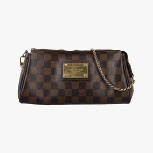 Pre-owned Louis Vuitton EVA EBENE Damier Canvas N55213 handbag | stylenewstar