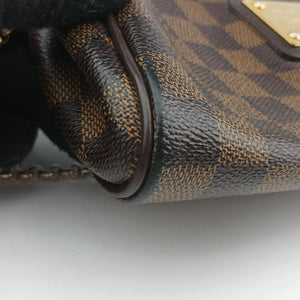 Pre-owned Louis Vuitton EVA EBENE Damier Canvas N55213 handbag | stylenewstar