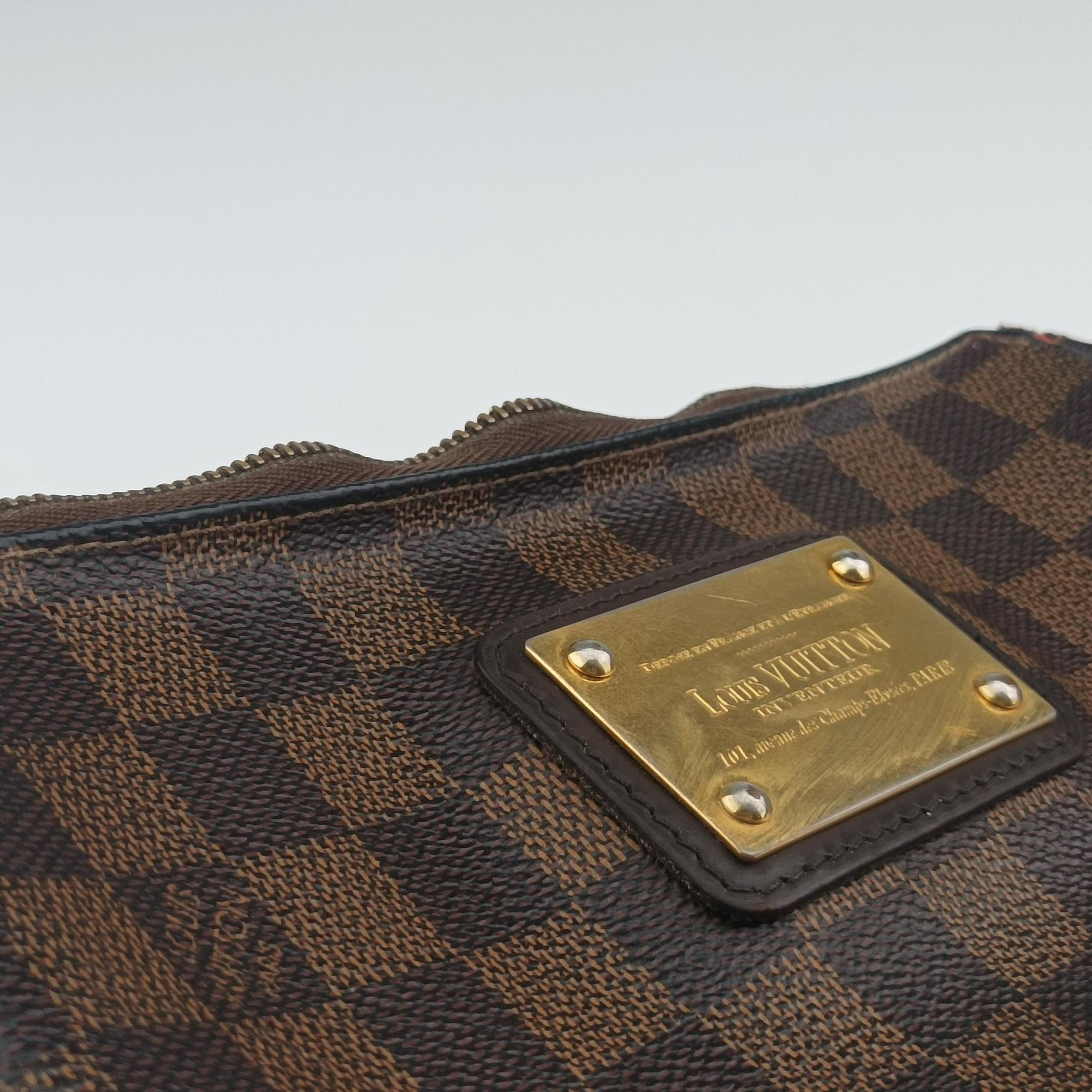Pre-owned Louis Vuitton EVA EBENE Damier Canvas N55213 handbag | stylenewstar
