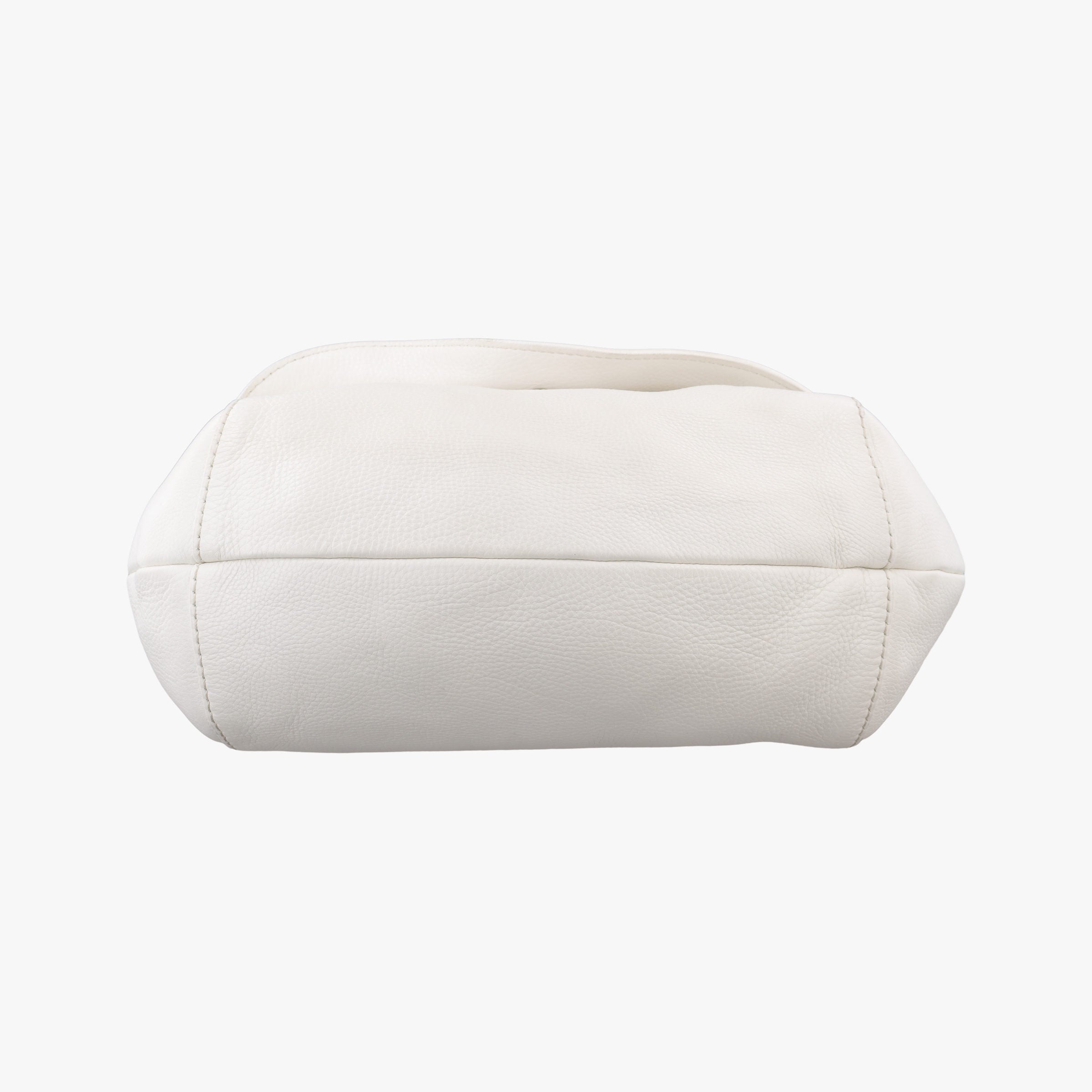 Pre-owned Gucci Guccissima Techno Horsebit White Leather 240236 shoulderbag | stylenewstar