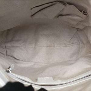 Pre-owned Gucci Guccissima Techno Horsebit White Leather 240236 shoulderbag | stylenewstar