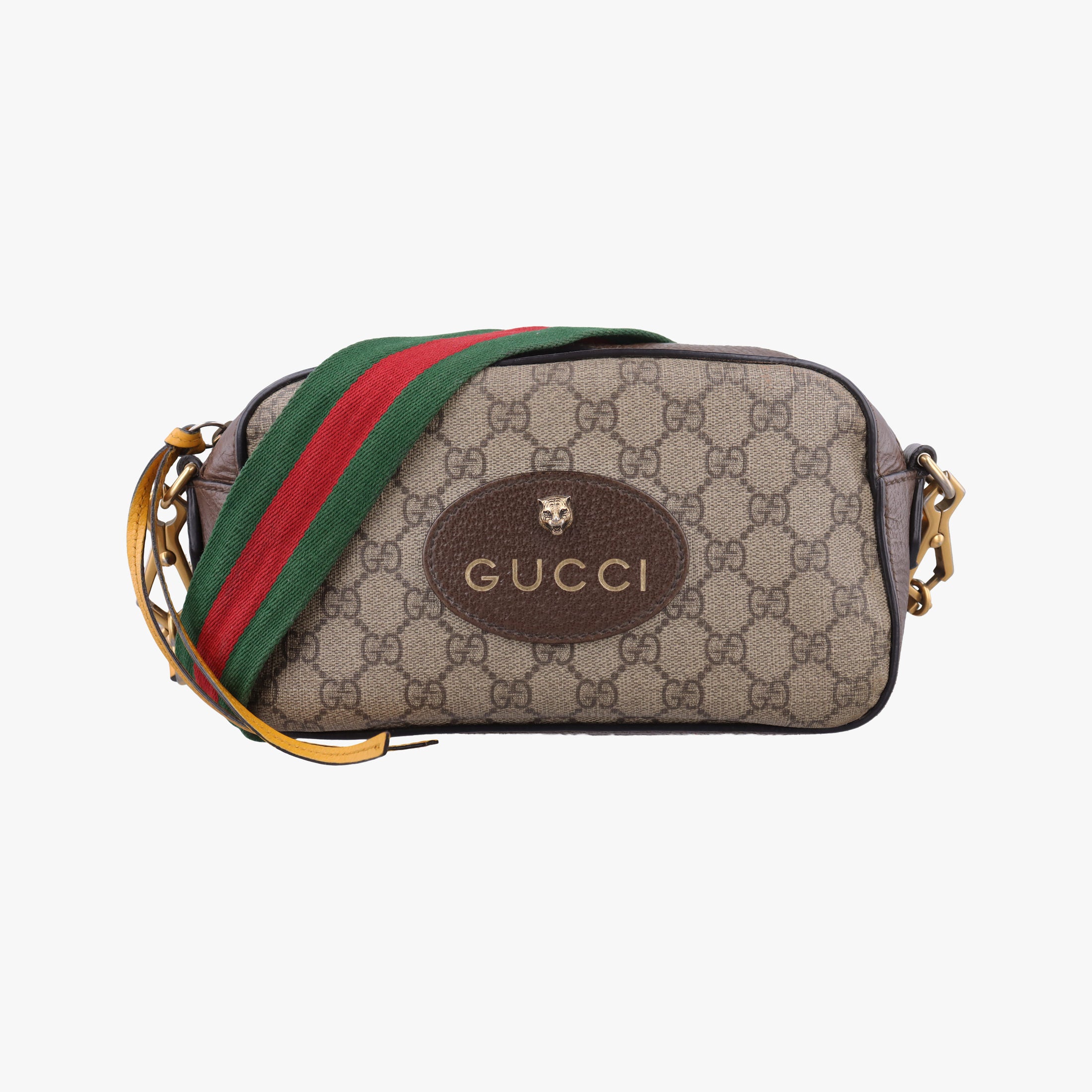 Pre-owned Gucci Neo Vintage Messenger beige×brown PVC coated canvas × leather 476466 shoulderbag | stylenewstar
